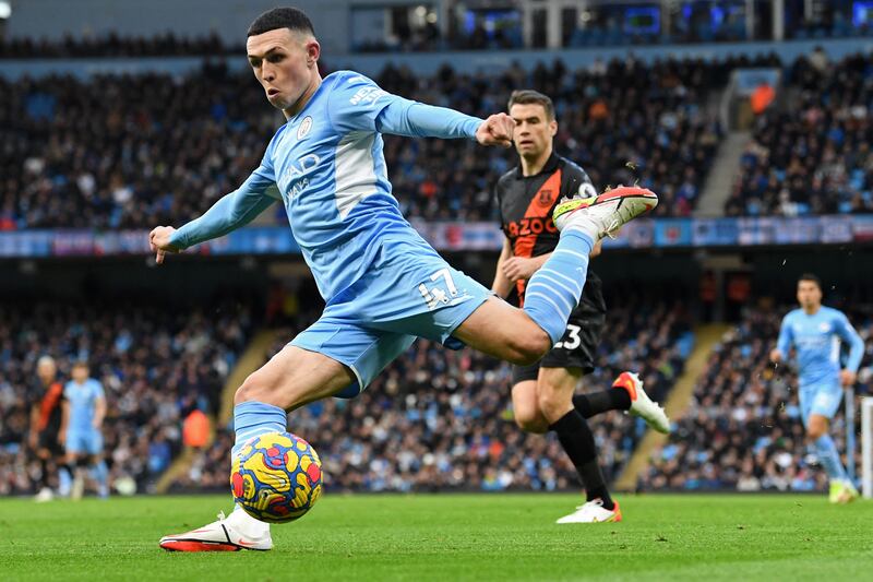Phil Foden - 7: Headed chance over bar from Sterling cross. One sumptuous piece of control on left flank had City fans on their feet in first half. Usual quality from England attacker and City were able to rest him before the hour mark with Messi and PSG coming midweek. AFP