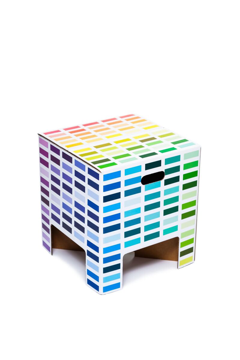 Rainbow Dutch Design Chair: 100% recyclable and can hold up to 200 kilos. Courtesy of Wamli