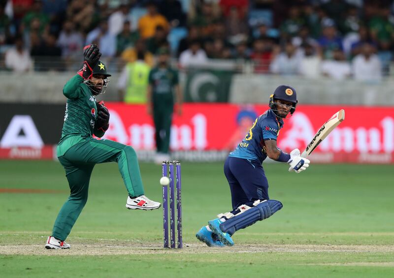 Sri Lanka's Pathum Nissanka bats in the second innings.