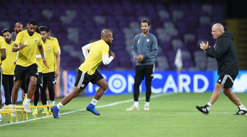 UAE training, Al Ain. Credit: UAE FA