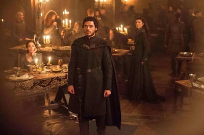 Richard Madden, Michelle Fairley and Oona Chaplin in The Red Wedding episode of Game of Thrones. HBO