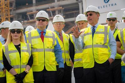 John Rakolta Jr, the US ambassador to the UAE, inaugurating construction of the US pavilion at Expo 2020 Dubai. Courtesy of the US Embassy