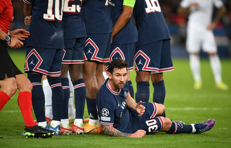 Lionel Messi 8 – The home supporters made huge cries of anticipation every time he touched the ball. Dropped deep to collect the ball and worked it well from side to side. Scored his 27th goal against an English club in European competition when, after playing a one-two with Mbappe, he curled the ball into Ederson’s top corner. Classic Messi finish. Getty Images