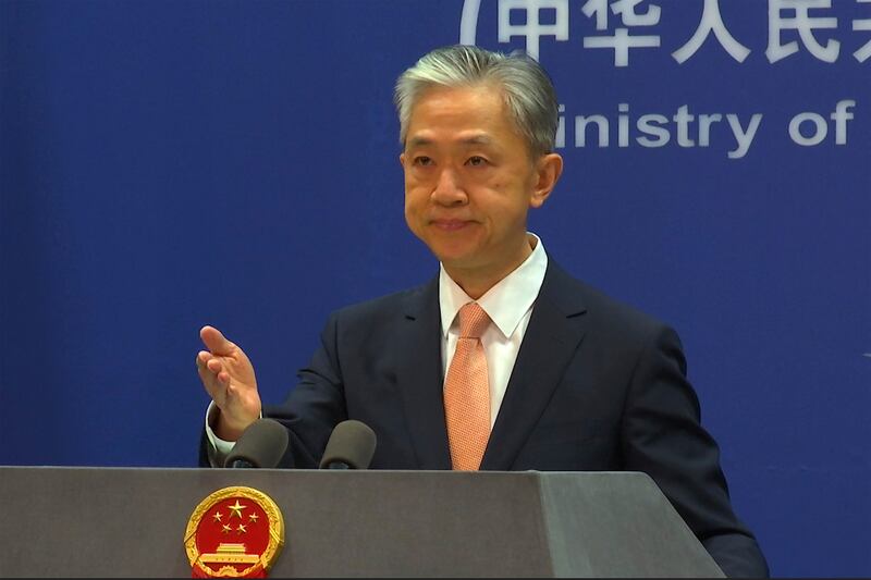 Chinese Ministry of Foreign Affairs spokesman Wang Wenbin  criticised a speech made by Mr Blinken in May last year focused on countering China economically and militarily, saying the US was seeking to smear Beijing's reputation. AP