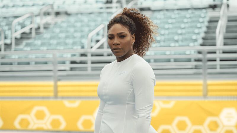 Serena Williams stars in Bumble's 2019 Super Bowl ad. Courtesy Bumble