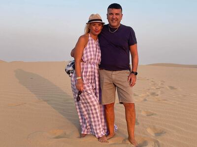 Alessandra Sestito and her husband Lino, who moved to Dubai last August. Photo: Alessandra Sestito