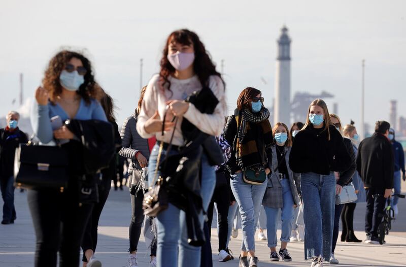 Members of the public walk through Dunkirk. Reuters