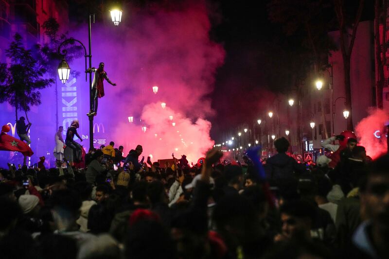 Celebrations in Rabat, Morocco. AP