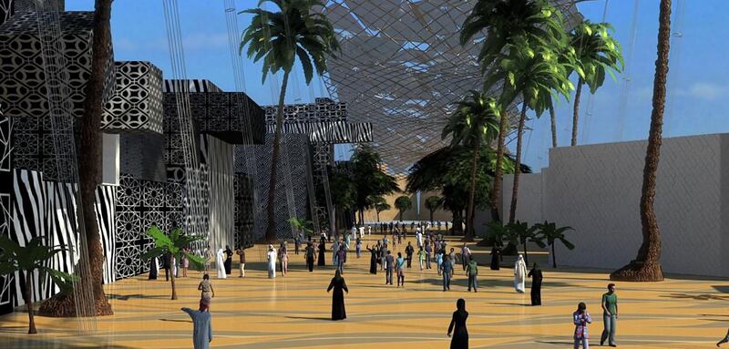24 February 2013. A video grab from Dubai Expo 2020 handout video. A computer generated architectural impression of the proposed Dubai Expo 2020 site.