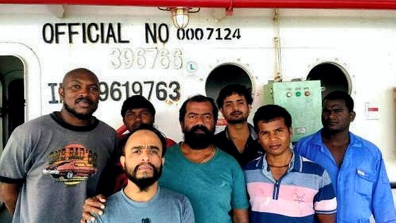 The Federal Transport Authority helped to relieve a crew of 10 seafarers on board the MV Azraqmoiah tanker in 2019. The ship was unable to leave its anchorage off the UAE coast where it had been since April 2017. It had been abandoned by its owner. Courtesy Captain Ayyaappa of MVA