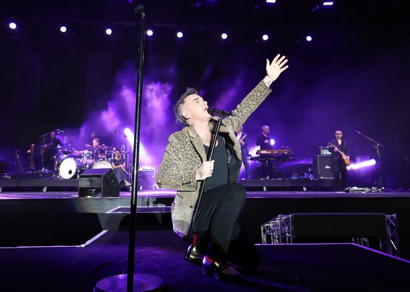 Robbie Williams wants to perform his own residency show in Dubai. Photo: Chris Whiteoak / The National