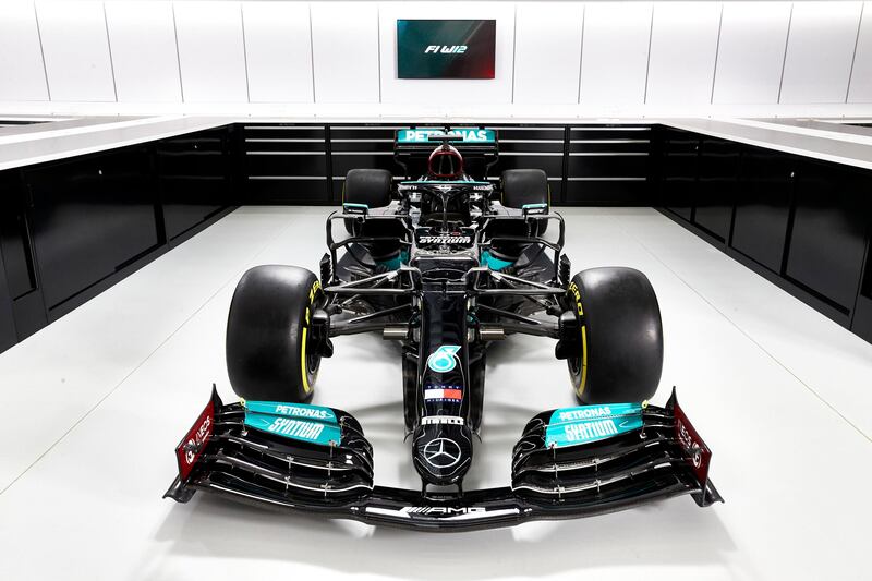Mercedes's W12 car that will be used in the 2021 F1 season. PA