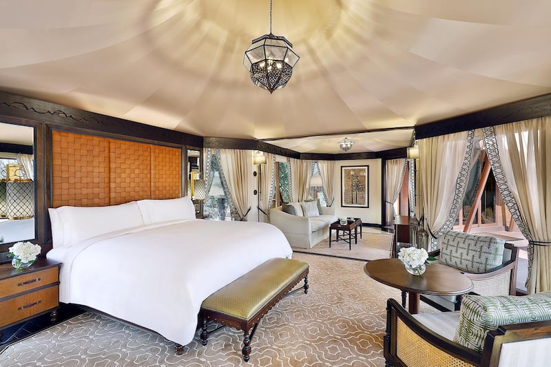 A tented suite at The Ritz-Carlton in Ras Al Khaimah