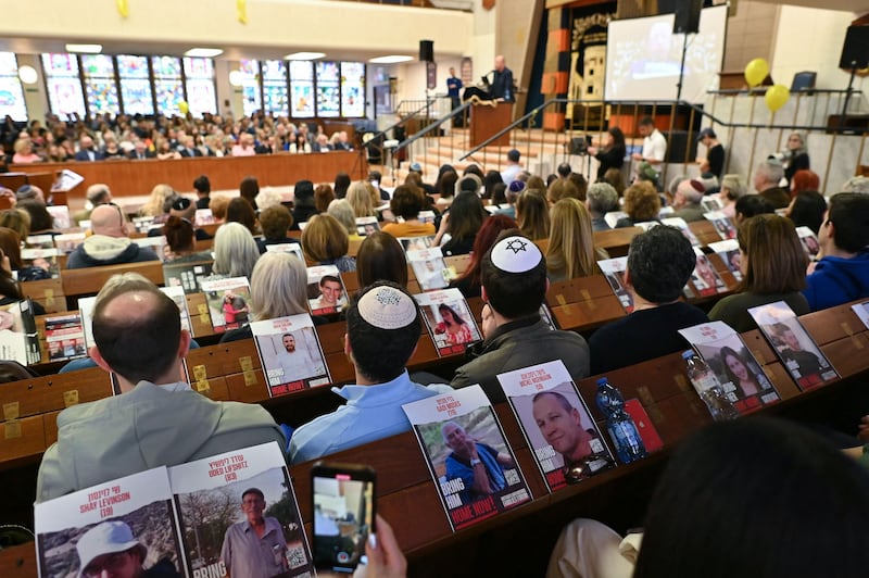 The event was held at St John's Wood United Synagogue in London. AFP