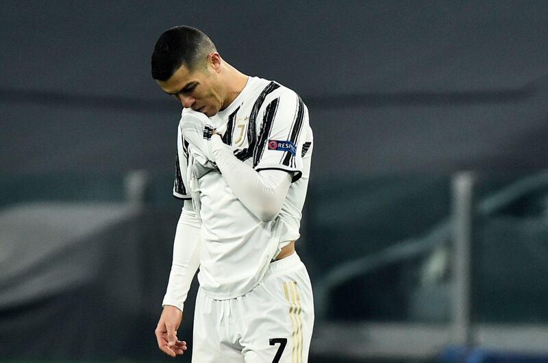 Cristiano Ronaldo looks dejected after Porto took the lead against Juventus. Reuters