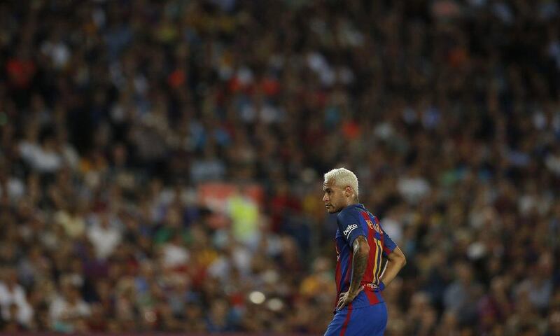 FC Barcelona’s Neymar reacts during the match between against Atletico Madrid. Manu Fernandez / AP Photo