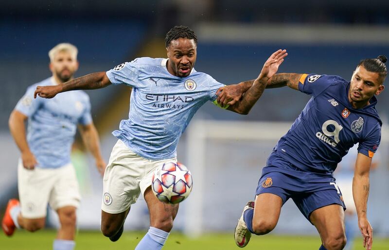 Raheem Sterling - 7: A fine tackle to stop Marega in the first half showed the English forward's understanding of what his side need more from him on occasion. Won the penalty that led to City's equaliser. EPA
