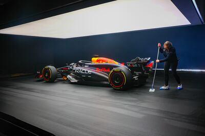 The Oracle Red Bull Racing RB20 car launch at the team's factory in Milton Keynes, England, on February 15. Getty Images for Red Bull Racing