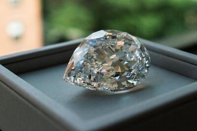 The 100+ carat diamond has sold for $12.3 million using cryptocurrency. Courtesy Sotheby's