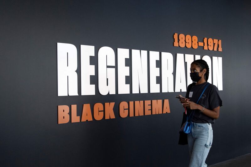 The Academy Museum of Motion Pictures's new exhibit Regeneration: Black Cinema 1898-1971 explores black representation in US cinema. AFP