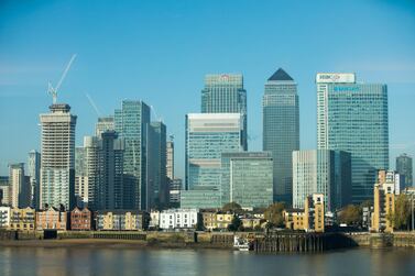 The offices of lenders including Citigroup, Barclays, in Canary Wharfe financial district in London. The pair and three other banks have been fined. Bloomberg