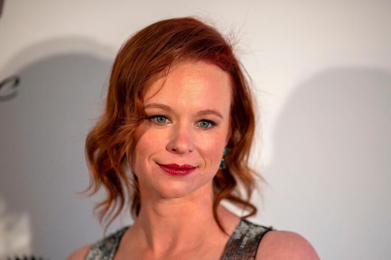 Actor Thora Birch arrives at the 2019 Elton John AIDS Foundation Oscar Viewing Party on Sunday, February 24, 2019. AFP