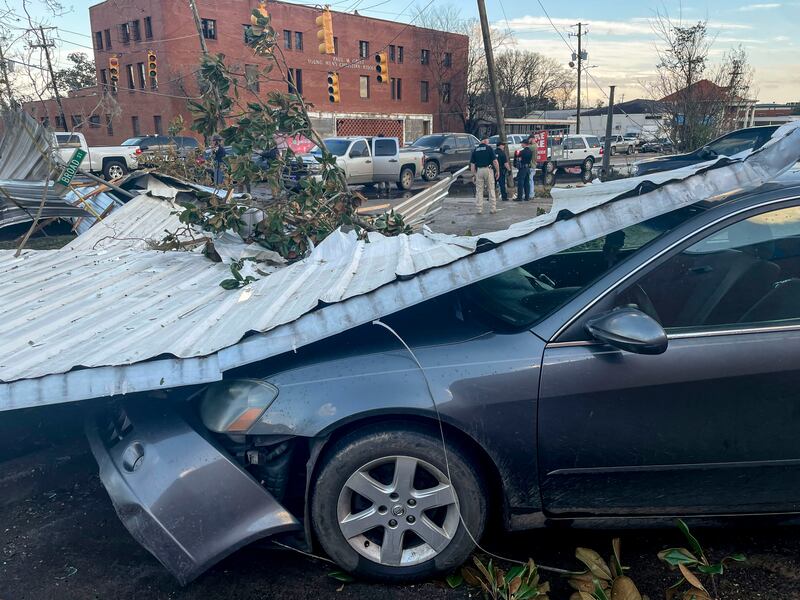 The tornado left a trail of destruction across the state. AP