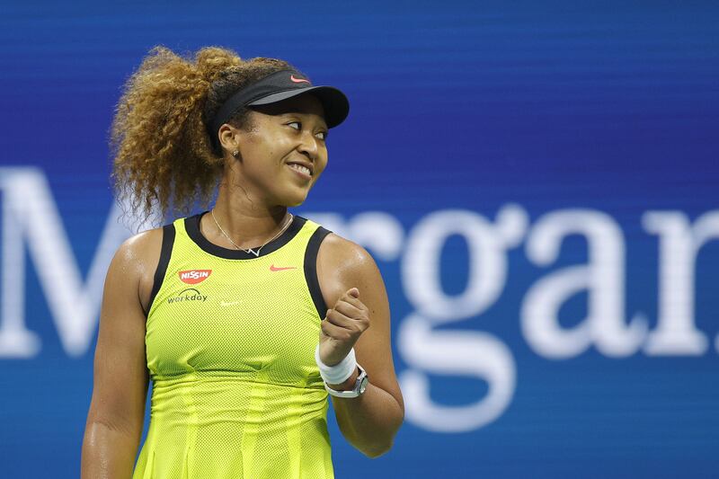Naomi Osaka during the 2021 US Open. The tennis star is exploring investments in cryptocurrencies. AFP