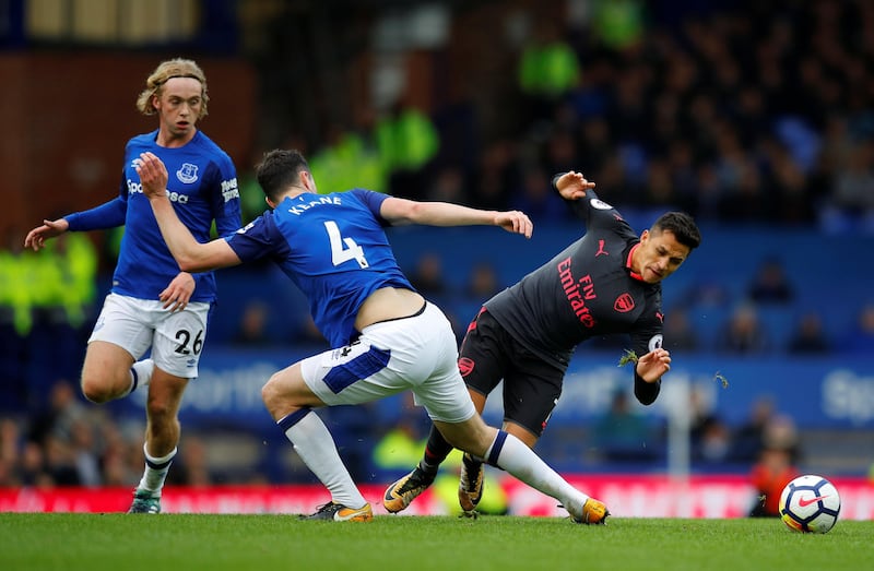 Striker:  Alexis Sanchez (Arsenal) – “On fire,” according to Arsene Wenger. Certainly Everton could not douse the flames as the Chilean went on a solo run for Arsenal’s fifth goal. Phil Noble / Reuters
