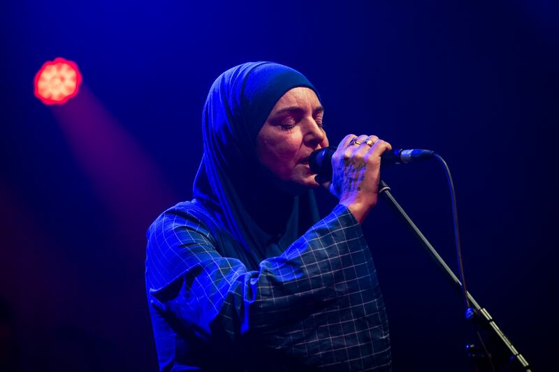 Sinead O'Connor performs at Akvarium Klub in Budapest in 2019. EPA