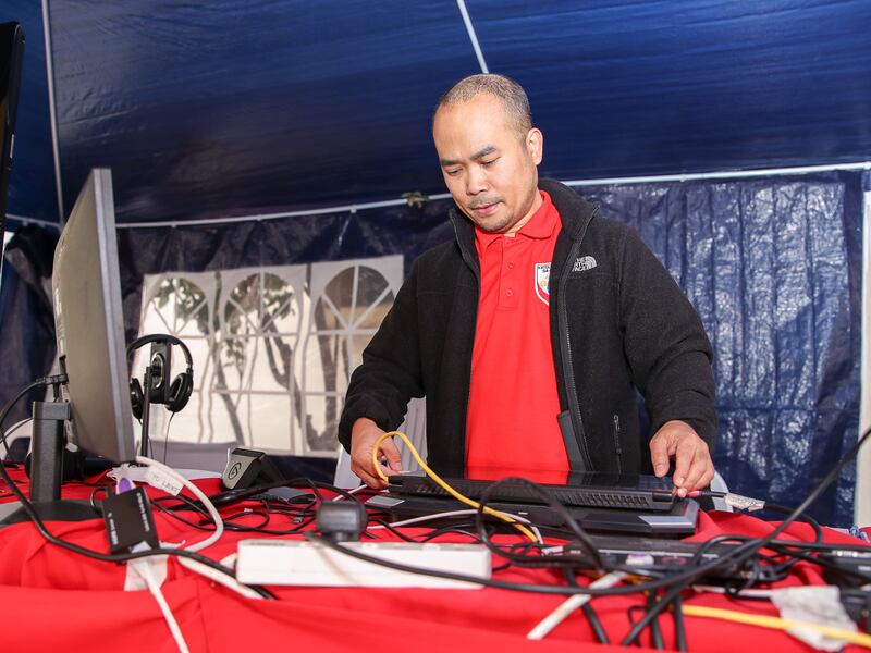 Rommel Pangilinan is a technical crew volunteer at the church