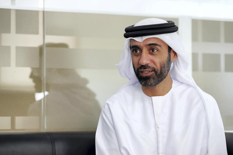 DUBAI, UNITED ARAB EMIRATES, August 30 – 2018 :-  Ali Al Jassim , Chief Executive , Etihad ESCO during the interview at his office in the DEWA Sustainable Building in Al Quoz in Dubai. ( Pawan Singh / The National )  For Business. Story by Jennifer Gnana