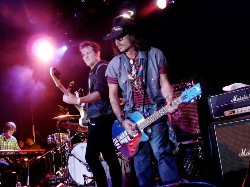 Depp often plays with his band, the Hollywood Vampires, in small clubs in Los Angeles, California. Photo: Starbright31