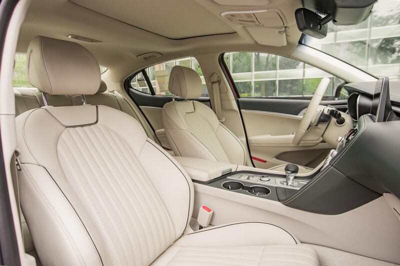 Leather upholstery is supple and the V6 can be specified with diamond quilting. Courtesy Genesis