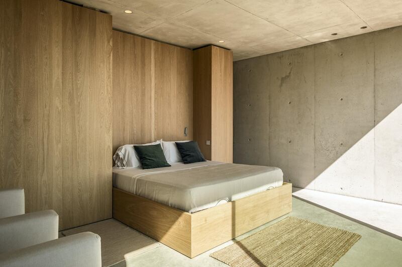 The bedrooms are simple, in keeping with the landscape