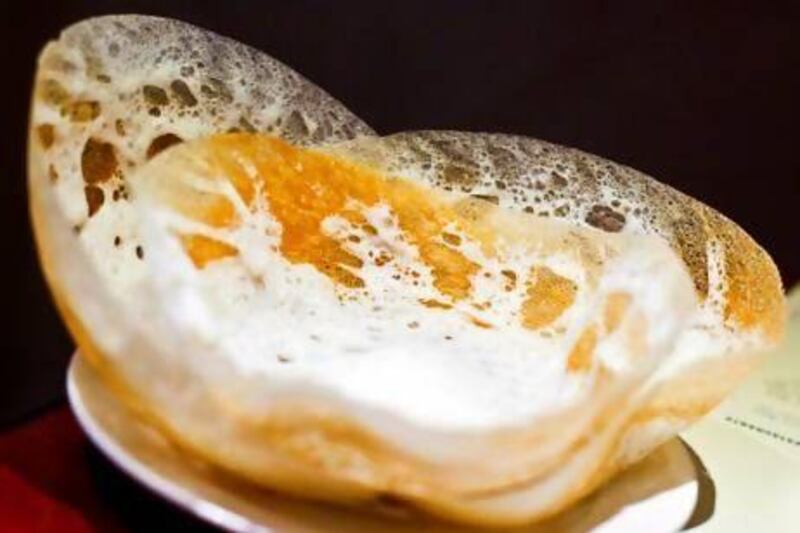 Appam from Calicut Paragon in Karama, Dubai. Courtesy ILiveinaFryingPan.com