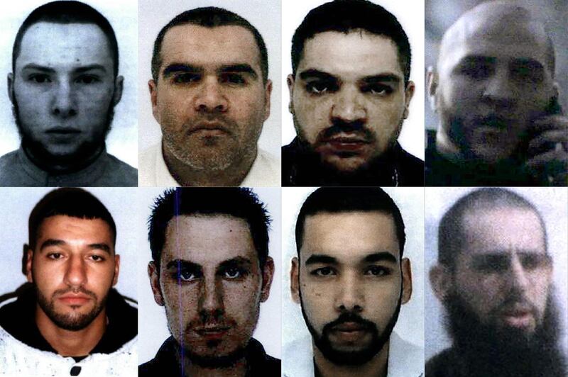 (COMBO/FILES) This updated combination of file photographs obtained on May 29, 2019, shows French nationals (from top left to bottom right) Vianney Ouraghi, Salim Machou, Mustapha Merzoughi, Brahim Nejara, Fodil Tahar Aouidate, Kevin Gonot, Yassine Sakkam and Leonard Lopez, all sentenced by a Baghdad court to death for joining the Islamic State group. A Baghdad court on June 3, 2019, has sentenced to death the last two French nationals on trial in Iraq for belonging to the Islamic State group. Bilel Kabaoui, 32, and Mourad Delhomme, 41, joined nine other French citizens transferred from Syria for trial in Iraq in receiving the death penalty. Fodil Tahar Aouidate and Vianney Ouraghi were among 11 French citizens and one Tunisian handed over to Iraqi authorities in January by a US-backed force fighting the jihadist group in Syria.


 / AFP / -
