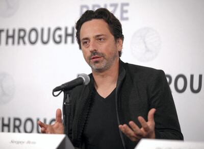 MOUNTAIN VIEW, CA - NOVEMBER 04: Sergey Brin attends the 2019 Breakthrough Prize at NASA Ames Research Center on November 4, 2018 in Mountain View, California.   Kelly Sullivan/Getty Images for Breakthrough Prize/AFP (Photo by Kelly Sullivan / GETTY IMAGES NORTH AMERICA / Getty Images via AFP)