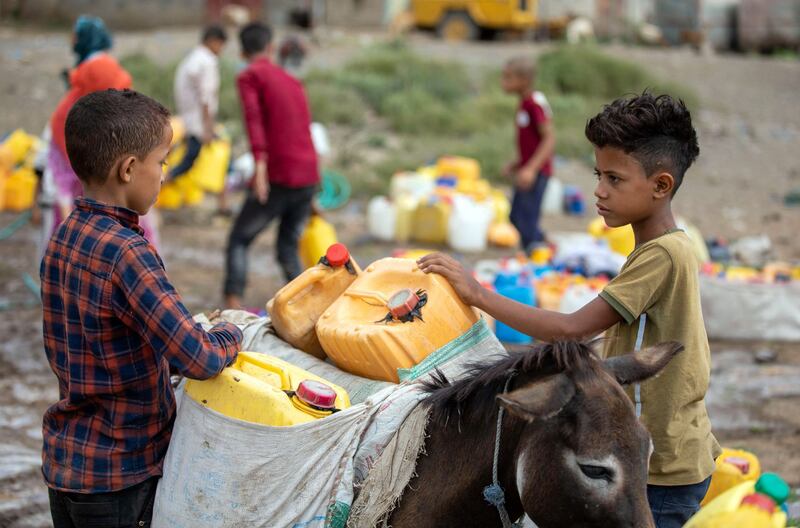 Drastic water shortages continue to blight Yemen. AFP