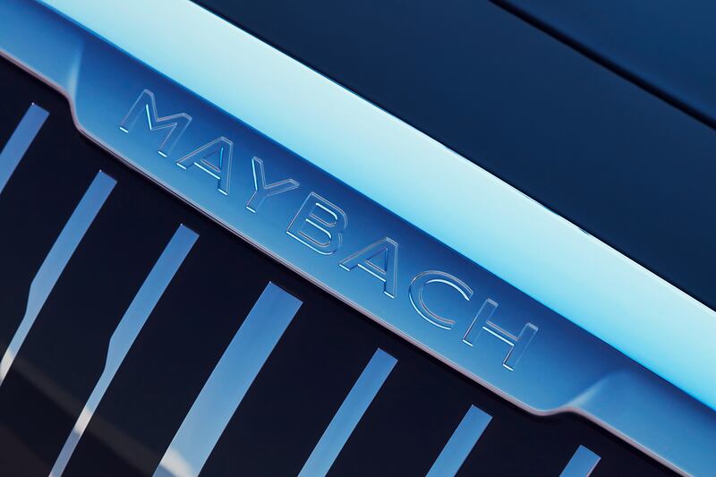 The Maybach branding on the front grille
