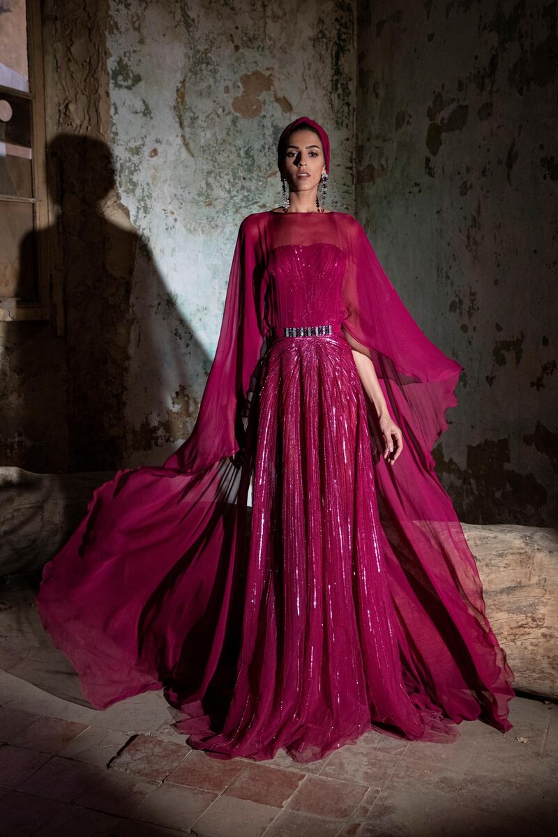 Dresses from Rami Kadi's autumn / winter 2021 collection, Dessiner le Vide. Courtesy Rami Kadi