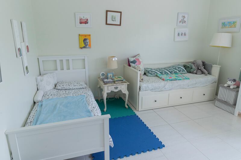 One of the children's bedrooms in the villa.
