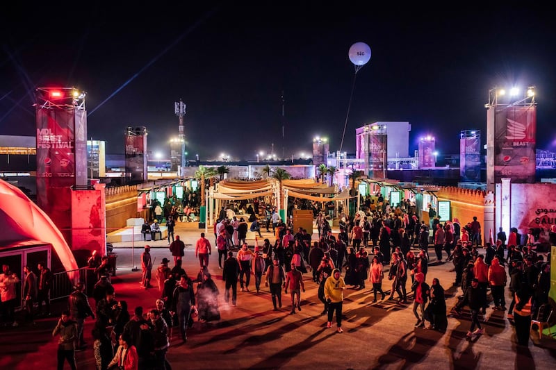 Atmosphere during MDL Beast, a three-day festival in Riyadh, Saudi Arabia, bringing together the best in music, performing arts and culture.