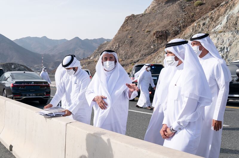 Ruler of Sharjah's tour commenced with a visit to the site of the Al-Kitab Rest Project, located on top of the Kalba Mountains at a height of about 1,000 metres above sea level, including various accompanying services and facilities