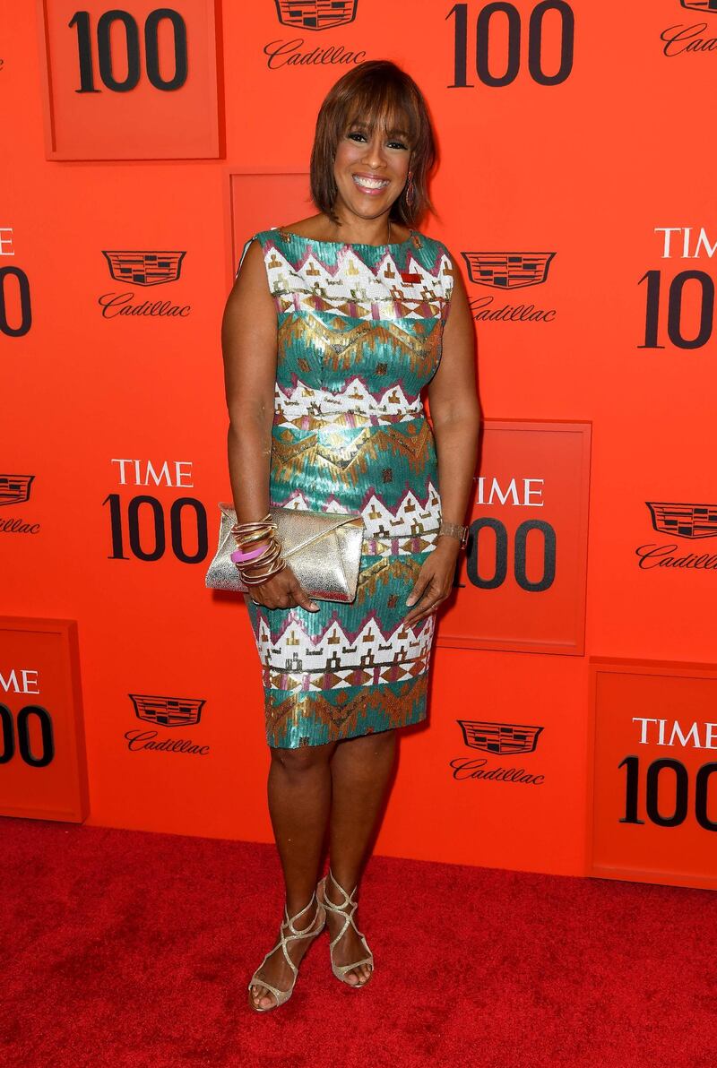 Gayle King arrives on the red carpet for the Time 100 Gala at the Lincoln Center in New York on April 23, 2019. AFP