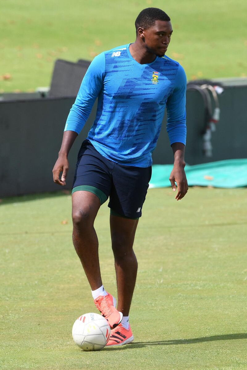 South Africa pacer Lungi Ngidi trains. Getty