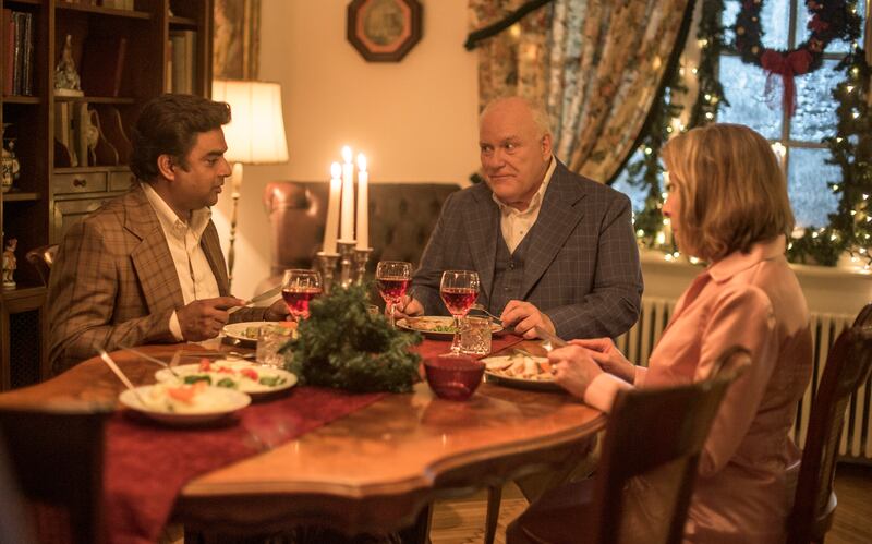 Madhavan with Ron Donachie and Phyllis Logan in the film.