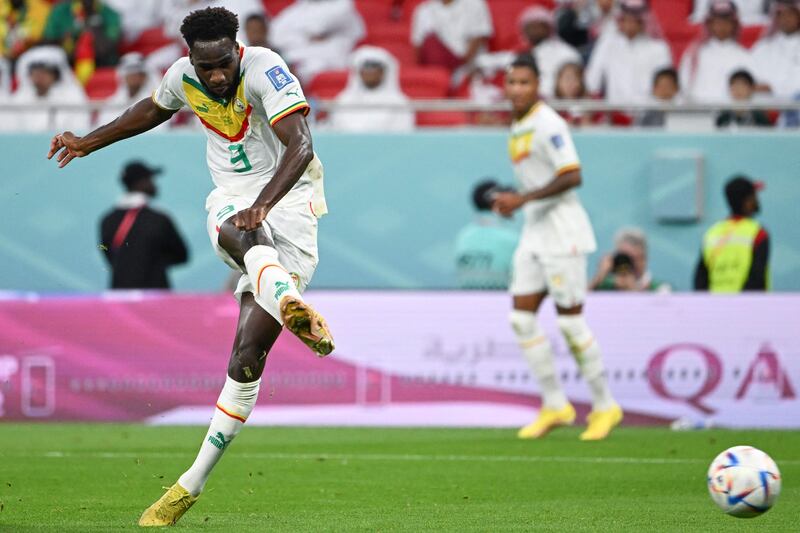 Senegal's Boulaye Dia scores in the first half. AFP