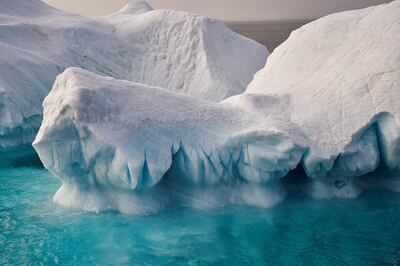 Icebergs in the Arctic Ocean off the Franz Josef Land archipelago. AFP 