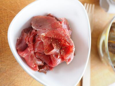 Carne Salada. Raw Meat. Trentino. Italy. Europe. (Photo by: Eddy Buttarelli/REDA&CO/UIG via Getty Images)